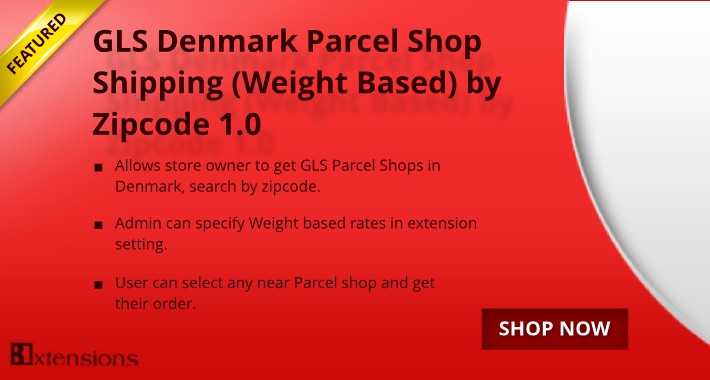 GLS Denmark Parcel Shop Shipping (Weight Based) by Zipcode