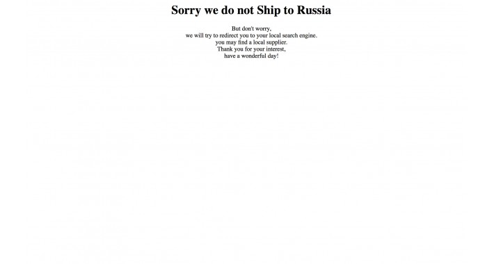 We Do Not Ship To Your Country We Do Not Ship To Your Country