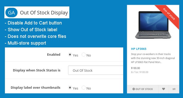 GA Out of Stock Display