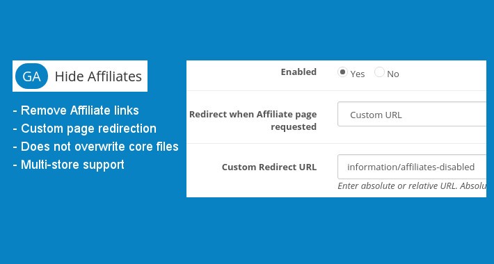 GA Hide Affiliates