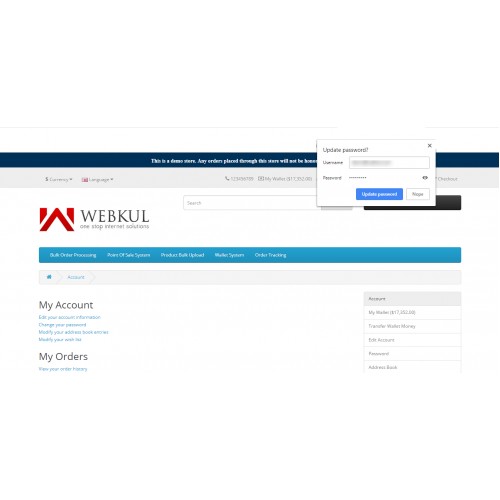 OpenCart - Opencart Google Chrome Smart Auto Login