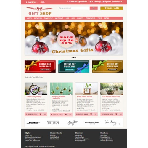 OpenCart Gift Shop Theme