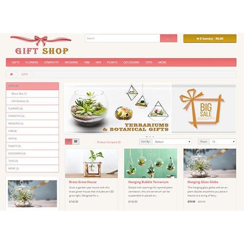 OpenCart Gift Shop Theme