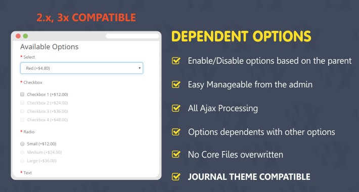 Dependent Options / Conditional Options
