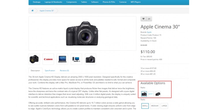 product's option image(商品选项图片)