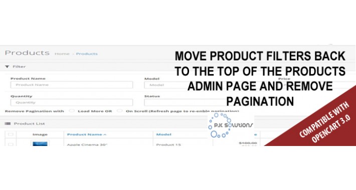 Admin Product Filter to Top Page with Load More