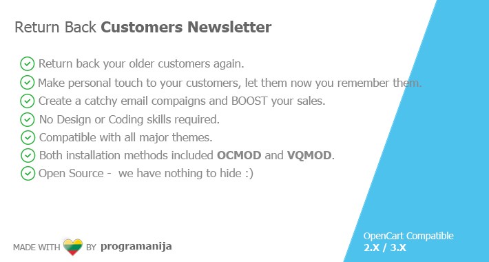 Return Back Customers newsletter - remarketing tricks