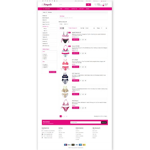 Opencart Lingerie And Adult E Commerce Template Free Installation