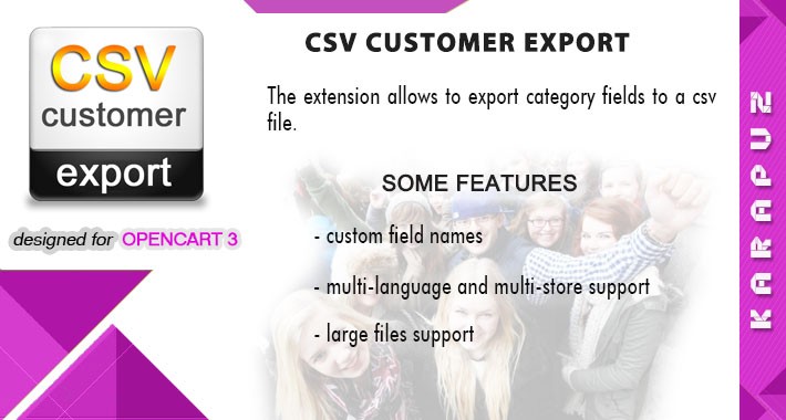 CSV Customer Export (Opencart 3) CSV Customer Export (Opencart 3)