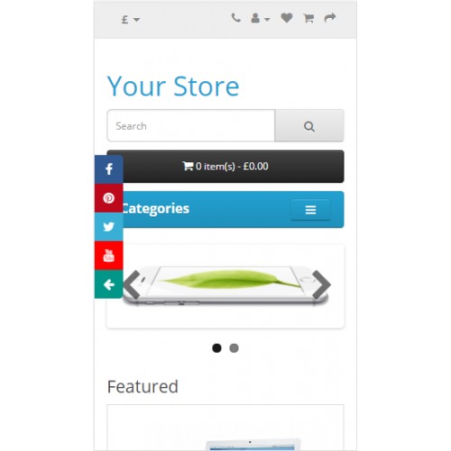 OpenCart Social Media Sidebar (v2.0)