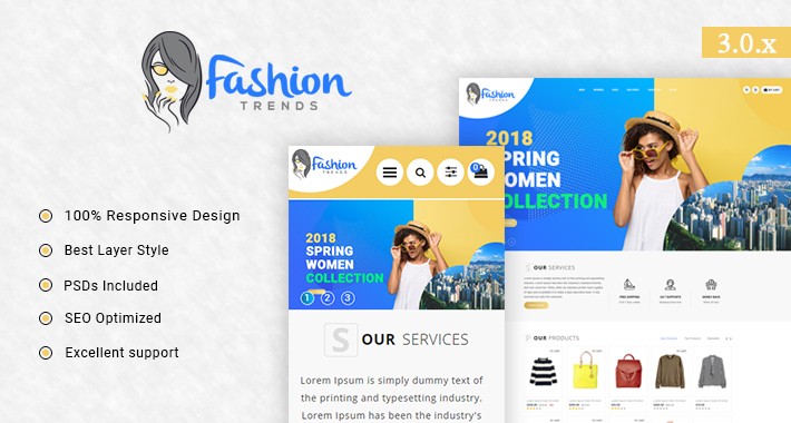 Fashion Trends - Multipurpose Responsive Opencart 3.x.x Theme