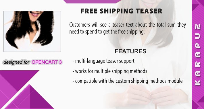 Free Shipping Teaser (Opencart 3)