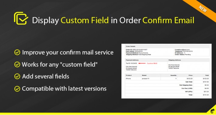 Display Custom Field in Order Confirm Email