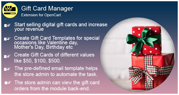 Opencart Gift Card Extension