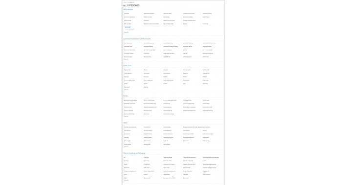 All Categories (with Sub Categories)  Page OpenCart 3.x