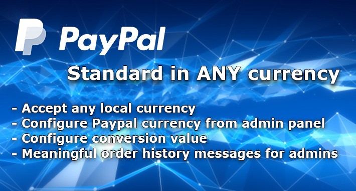 Allow any currency for Paypal Standard payment