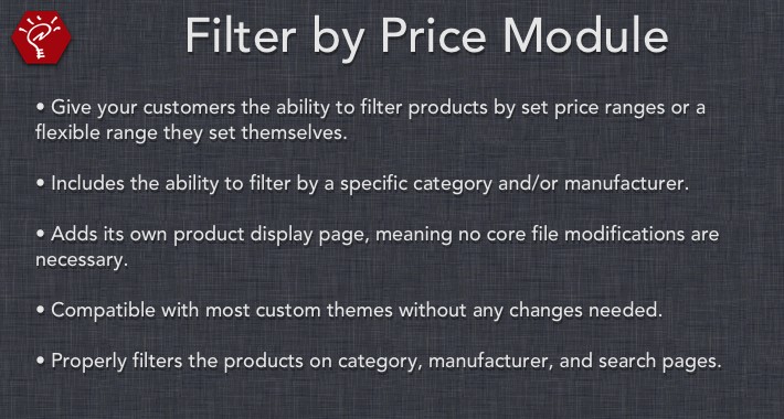 Filter by Price Module