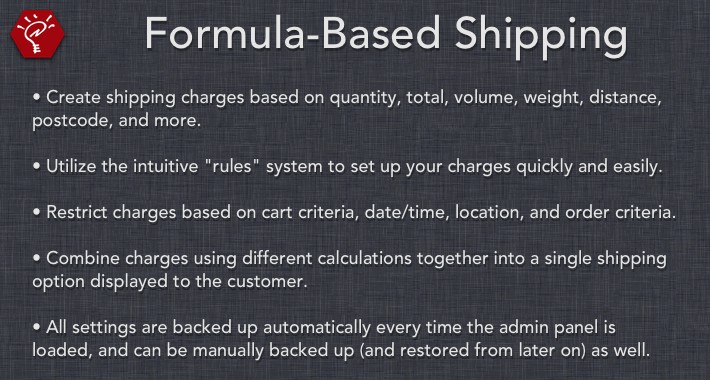 Formula-Based Shipping