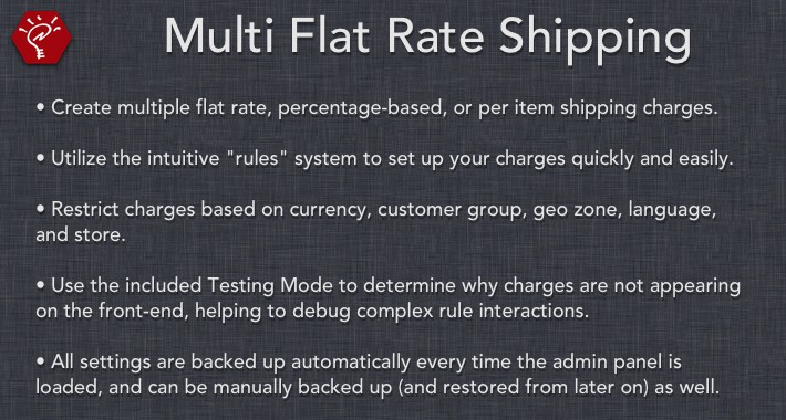 Multi Flat Rate Shipping