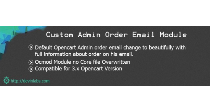 Custom Admin Order Email