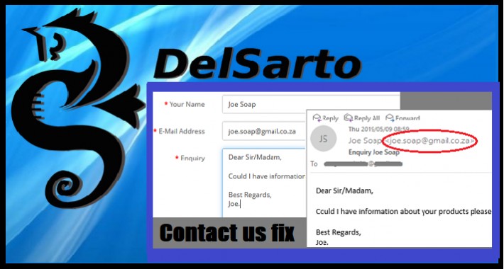 Display customer email  from 'Contact us' form.