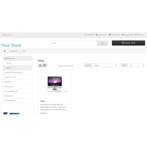 OpenCart Category Show Collapsed In Mobile