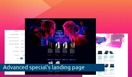 Advanced special's landing page