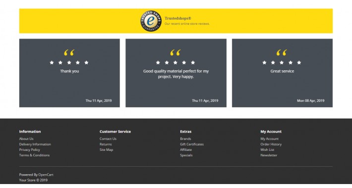 OpenCart Trusted Shops Review Plugin