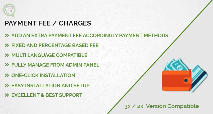 Payment fee accordingly payment methods