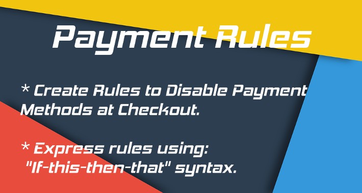 Payment rules for Opencart 3