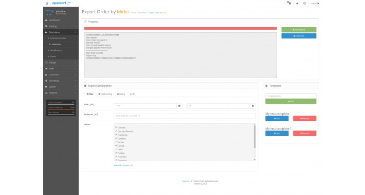 Export Orders to Excel