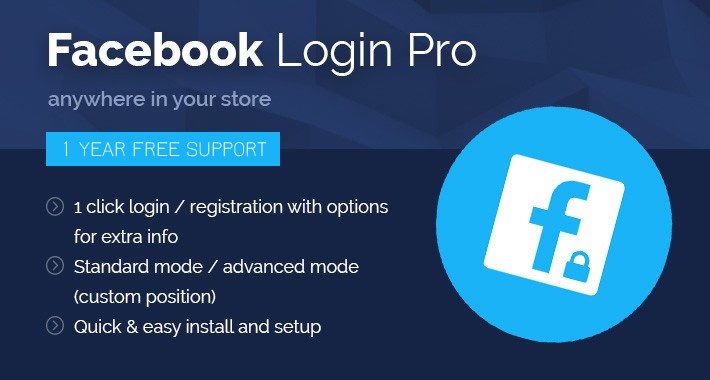 Facebook Login PRO - Anywhere in Your Store -  OC2.x-3.x