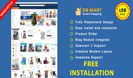 DB Mart OpenCart 3.X Website Template(grocery, A..