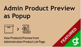 Admin  - Product Preview as Popup