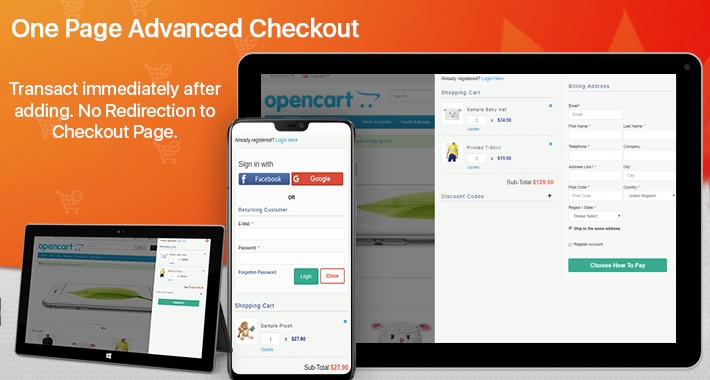 Opencart One Page Advanced Checkout