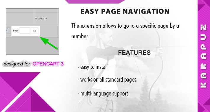 Easy Page Navigation (for Opencart 3)