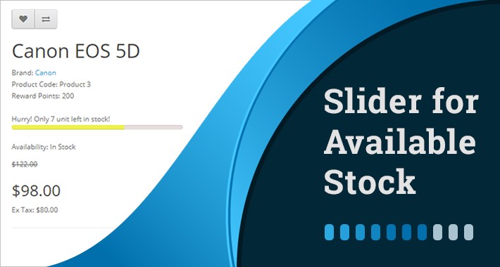 Available Stock/ Stock Left -  Slider
