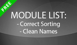 Module List: Correct Sorting and Clean Names