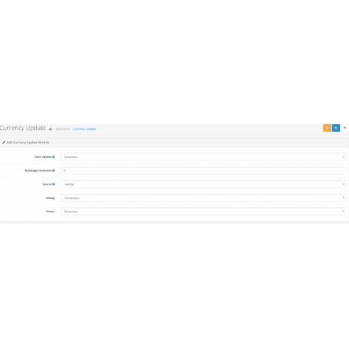 OpenCart - Обновление курсов валют NBRB (Национальный банк РБ) nbrb.by