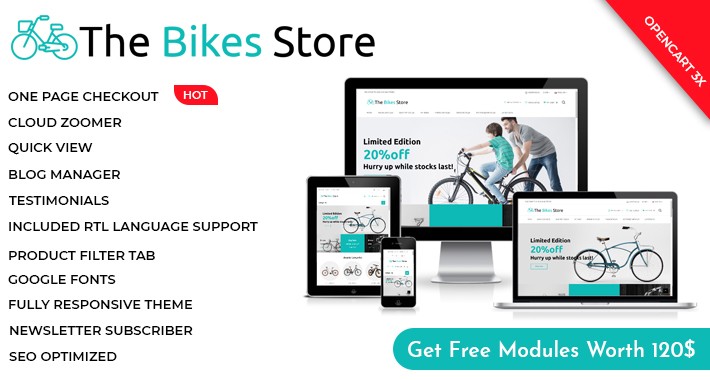 Bikes Shop Multipurpose Opencart 3x Theme