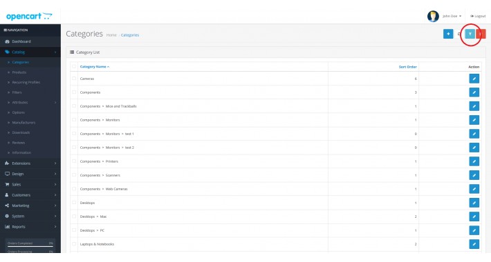 Admin Filters Extension