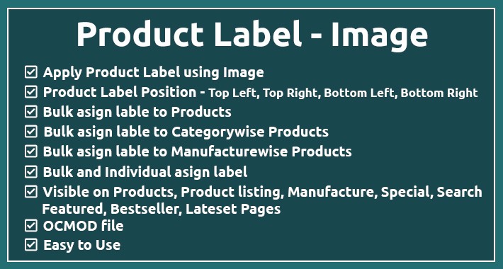 Product Image Label
