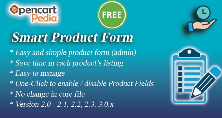 Opencart Smart Product Form - Add/Edit Form