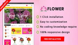 Flower opencart 3.x multipurpose website theme