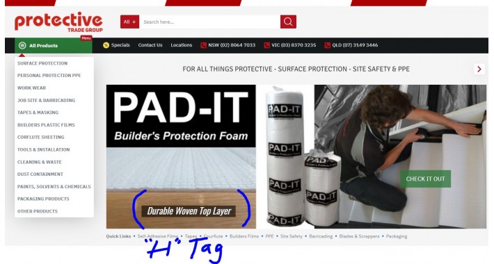 Add H1 or H2 tags to Journal 3 Slider Text for SEO 3x