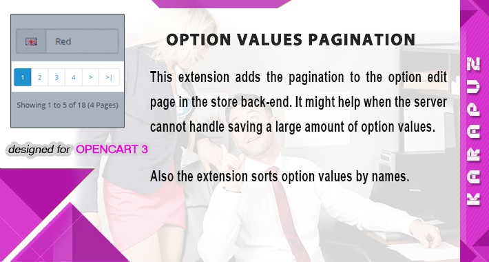Option Values Pagination (Opencart 3)