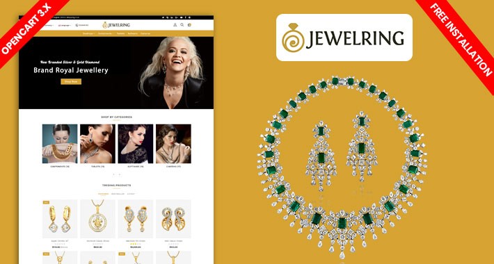 Jawelring Responsive opencart theme