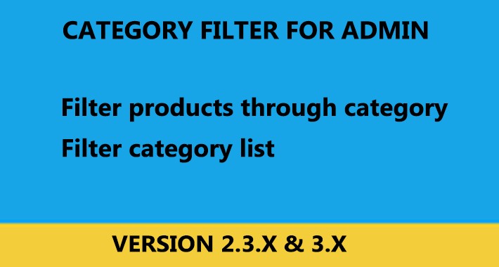 Admin category filter