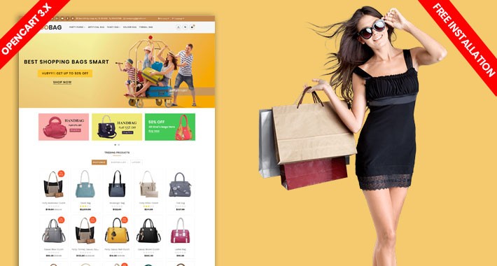 Gobag - bags and purse opencart theme