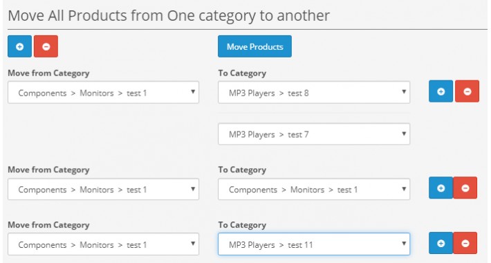 New products for each category